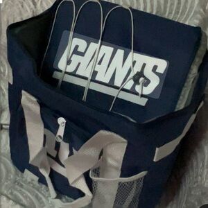 Brand New, New York Giants Big Logo 12 Pack Cooler Navy Blue Tote Bag